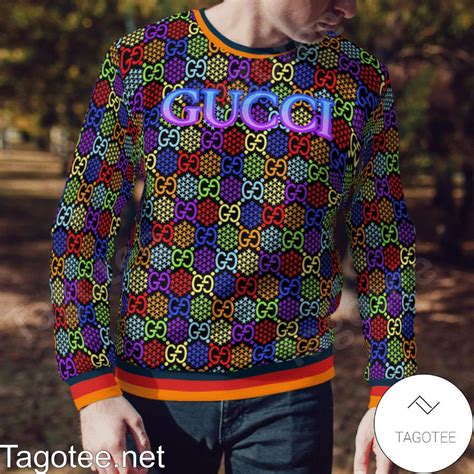 80s multi color top gucci